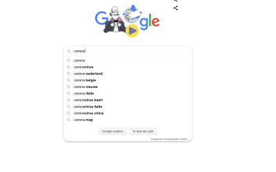 Corona domineert ook Google