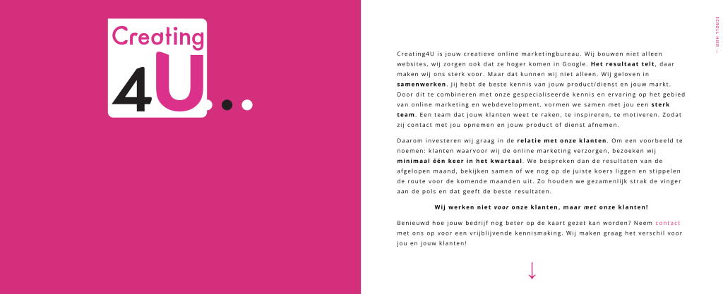 Website element 'over ons'