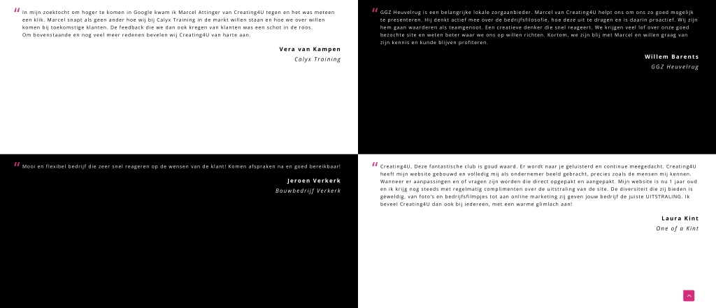 Website element reviews