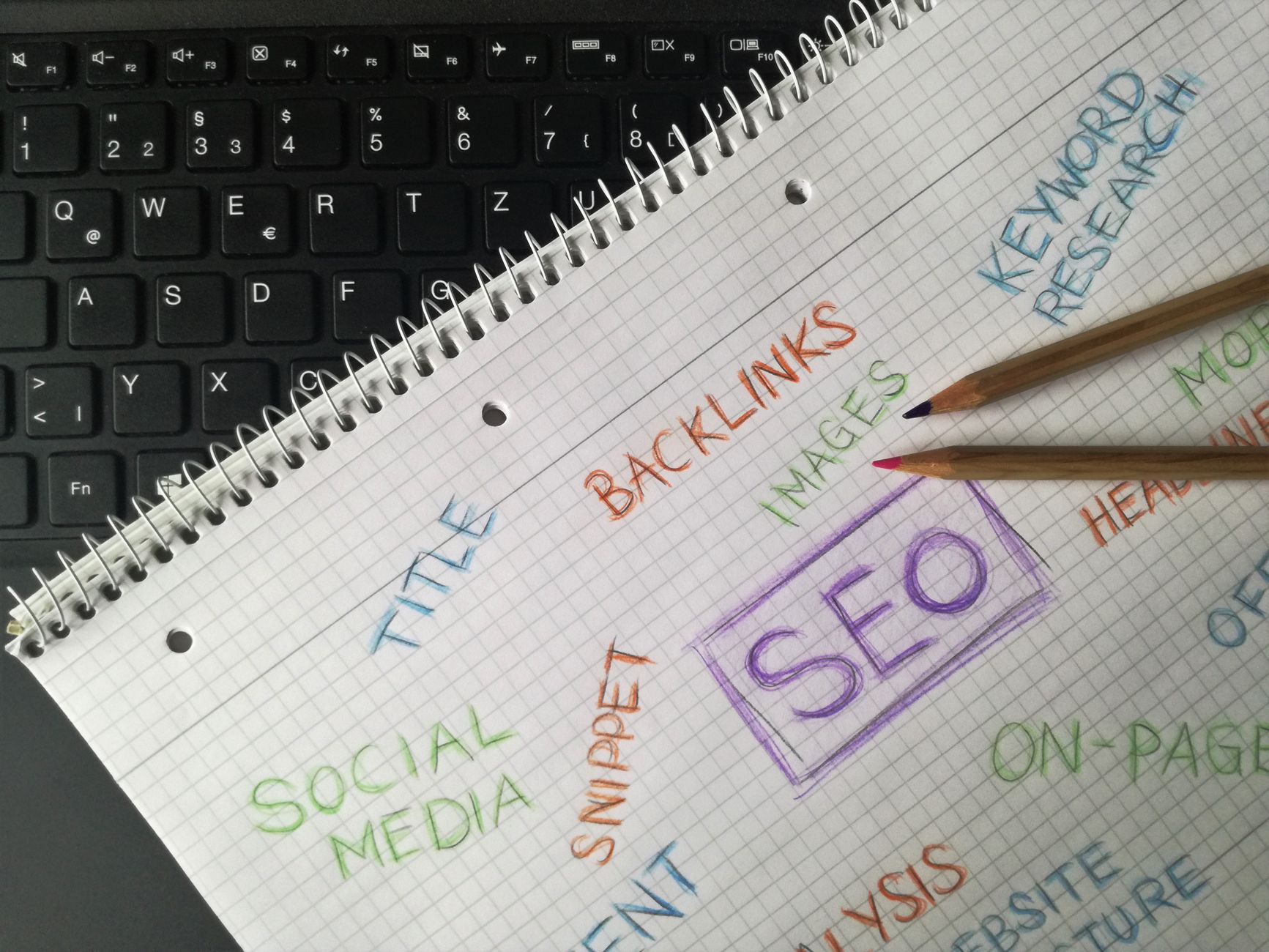 link building specialist analyseert backlinks op computer